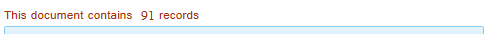Modified 'Total records' message text